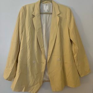 H&M pale yellow blazer